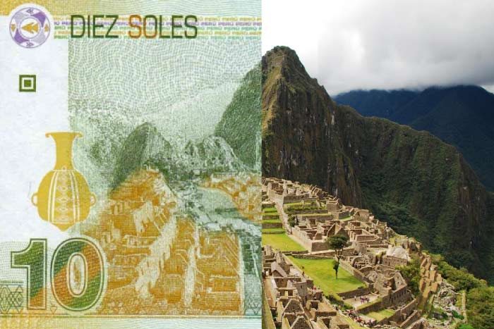 Peruvian soles banknotes featuring Machu Picchu design symbolizing Peru’s national heritage and Inca civilization