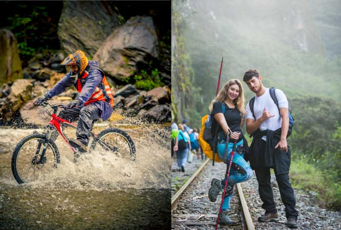 Inca Jungle Trek to Machu Picchu, Trekking, biking, and river scenery along the Inca Jungle route in the Andes and Amazon transition zone of Peru, Machu Picchu Treks