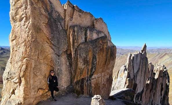 Unique rock formations at the Bosque de Piedras surrounded by Andean landscapes in Peru