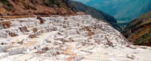 Maras Moray Sacred Valley, Moray circular Inca terraces and Maras salt mines in the Sacred Valley of Peru with mountain landscapes and agricultural patterns