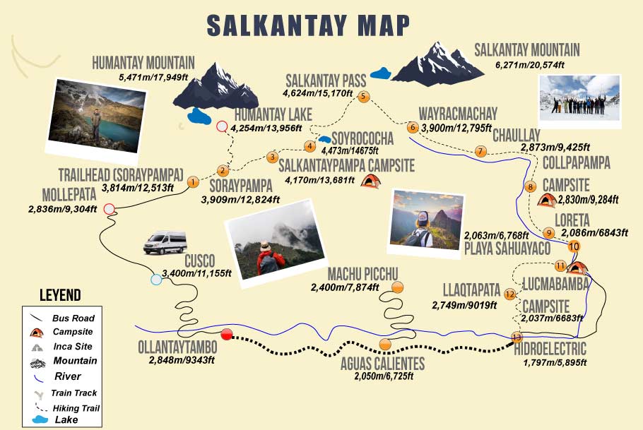 Salkantay Trek Map